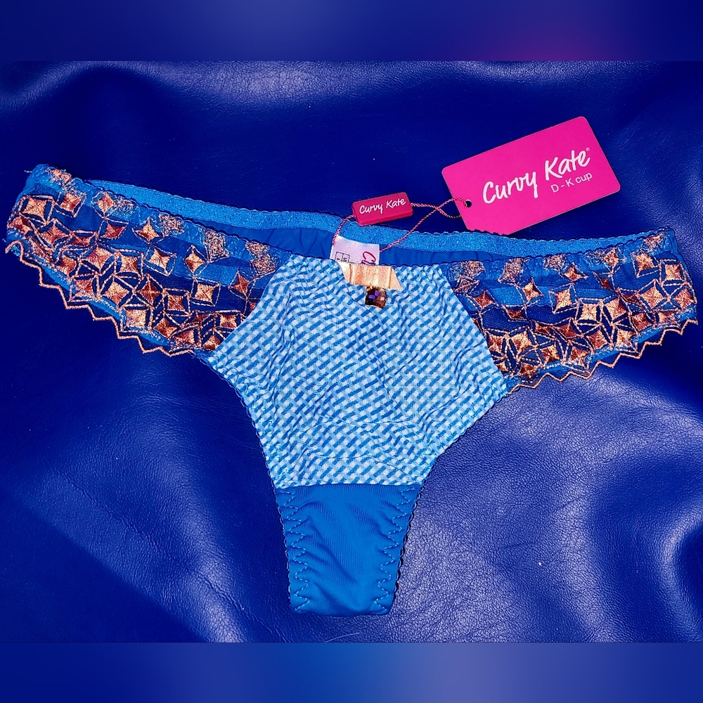 Curvy Kate Cascade Thong Panties Pacific Blue US XS UK 8